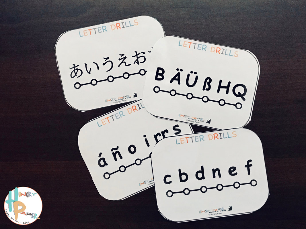 Learning Letter Sounds with Letter Drill Cards