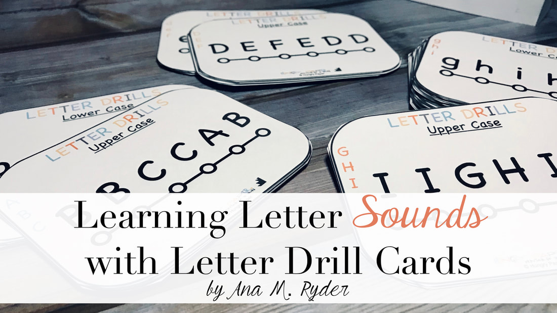 Learning Letters Sounds with Letter Drill Cards